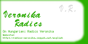 veronika radics business card